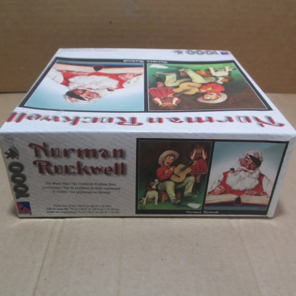 Norman Rockwell Christmas Puzzle Music Man Christmas Now 1000 Pc NEW SEALED - Picture 5 of 6